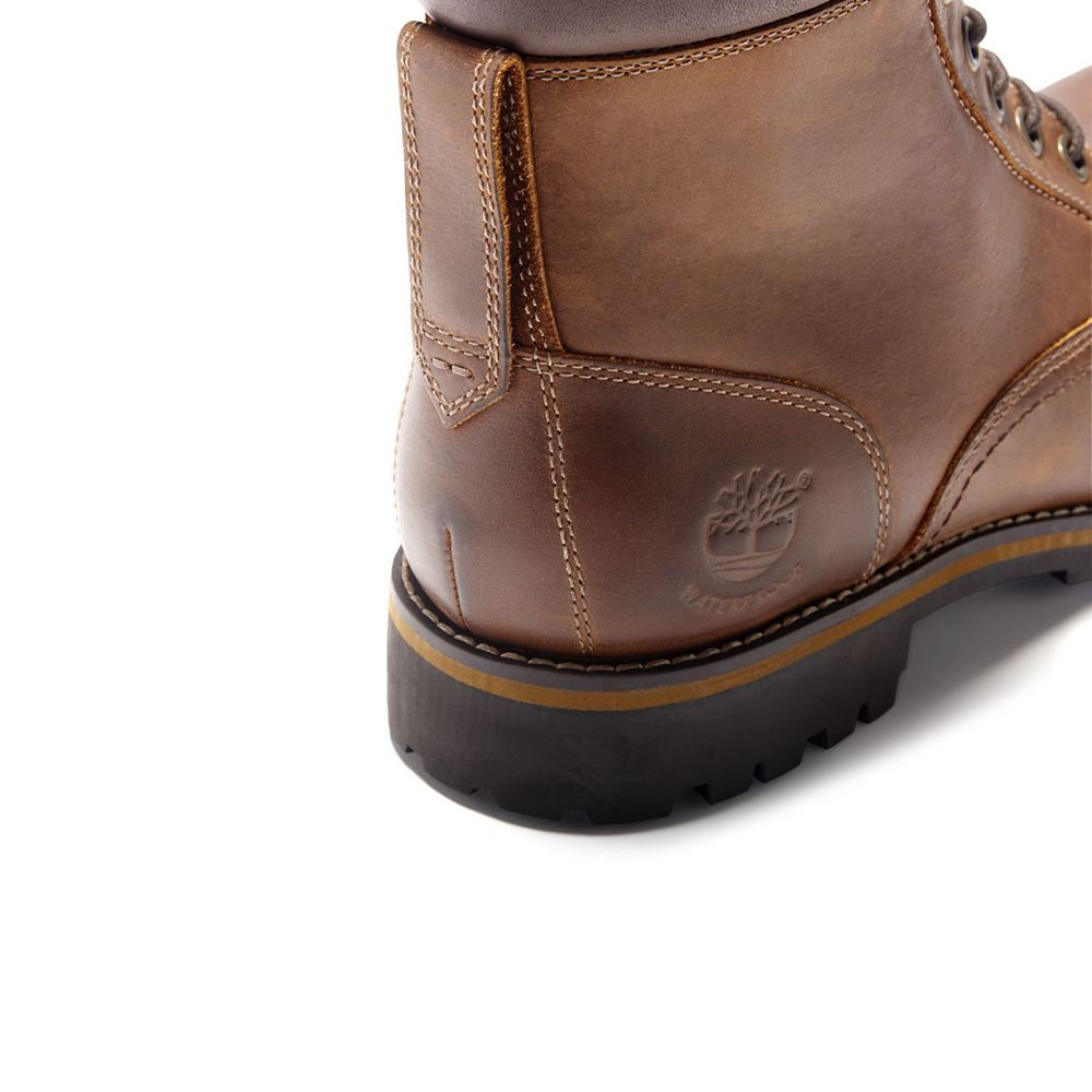 Timberland 6-Inch Μποτακια Ανδρικα Καφε - Rugged Waterproof - Greece 7310628-XQ